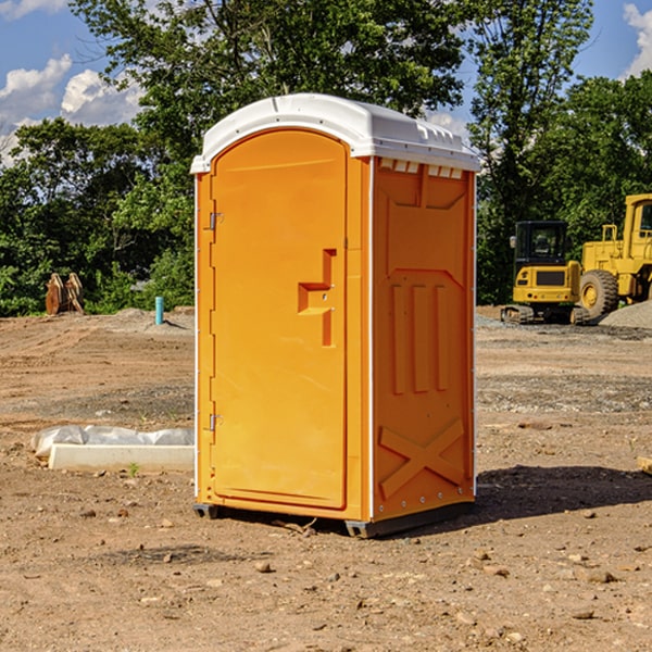 can i customize the exterior of the portable toilets with my event logo or branding in Huntley Illinois